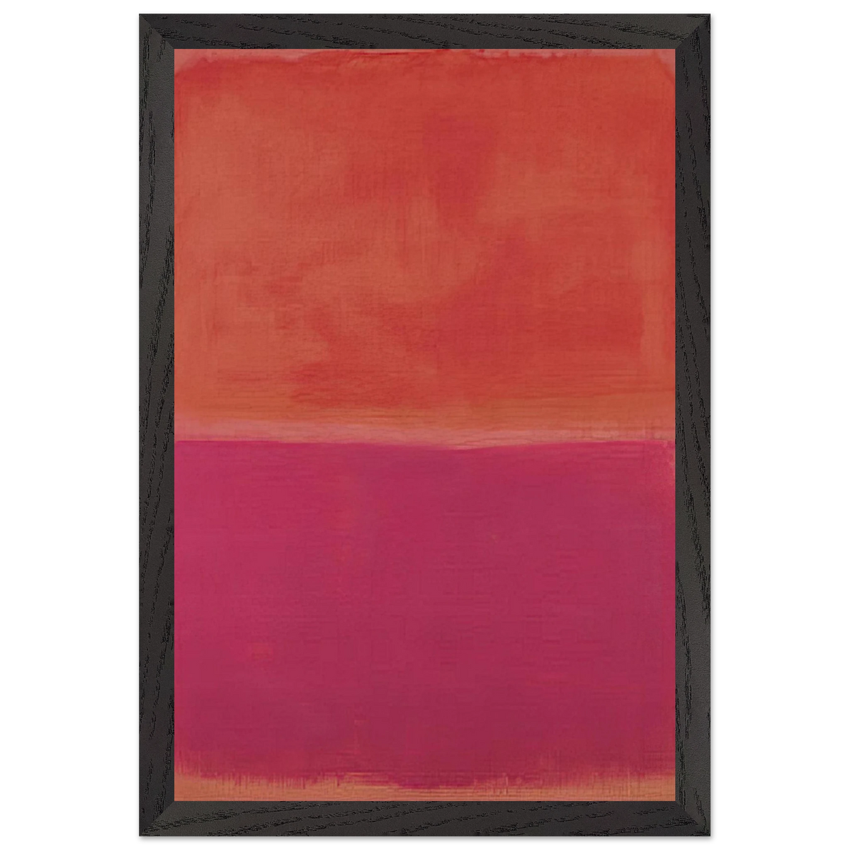Mark Rothko - No. 3 - 1967 Wall Art - 60x80 cm / 24x32 inches - Premium Wooden Framed Poster With Fine Art Paper - Wood frame