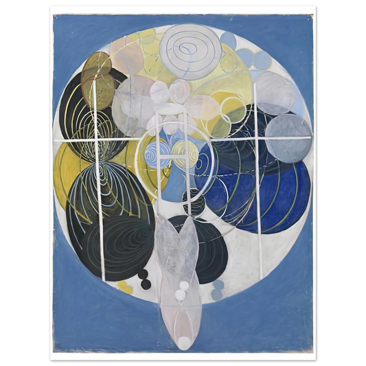 Hilma af Klint - THE LARGE FIGURE PAINTINGS NR 5 1907 Wall art - 13x18 cm / 5x7 inches - Fine Art Poster-canvas - -
