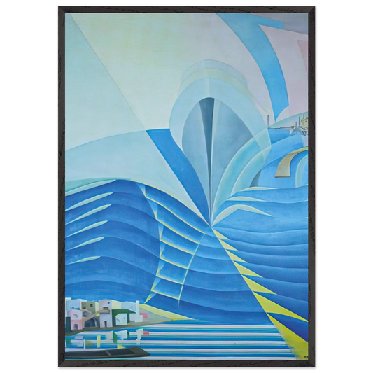 Synthesis of Marine Communications - 1934 - Benedetta Cappa 70x100 cm / 28x40 inches Framed Art Print – Black Wooden Frame