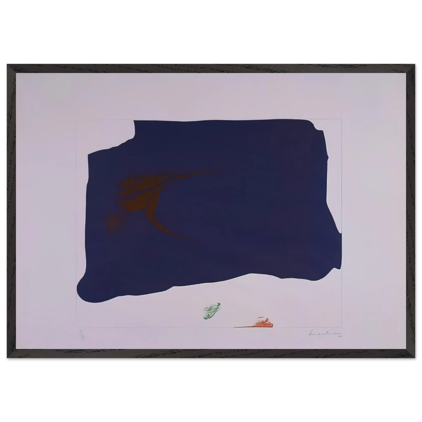 Helen Frankenthaler - Variation II on Mauve Corner - 1969 Wall art - 27x35 cm / 11x14 inches - Fine Art Poster-canvas - -