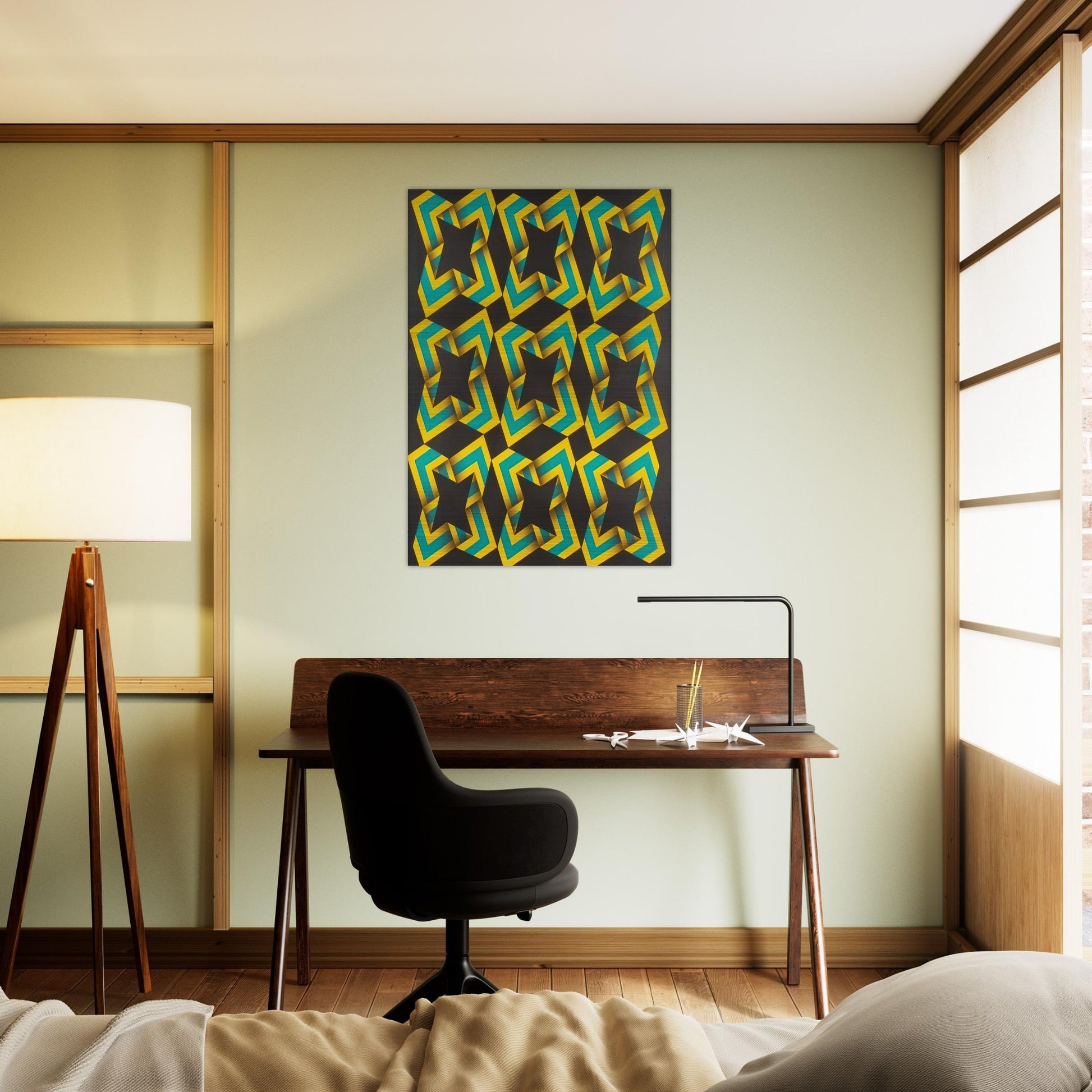9-Soles - 1967 - Omar Rayo Brushed Aluminum Print - 70x100 cm / 28x40 inches | Omar Rayo Aluminum Print | Omar Rayo Prints