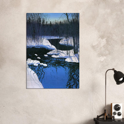 Unyarded deer - Contemporary Realism - Neil Welliver Brushed Aluminum Print - 70x100 cm / 28x40 inches | Neil Welliver Aluminum Print | Neil Welliver Prints