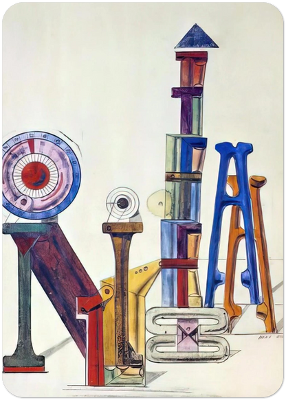La Grande Roue Orthochromatique… By Max Ernst Pack of 10 Post Cards | Max Ernst Post Cards | A6 (10.5 x 14.8 cm) - 4.1 x 5.8 inches