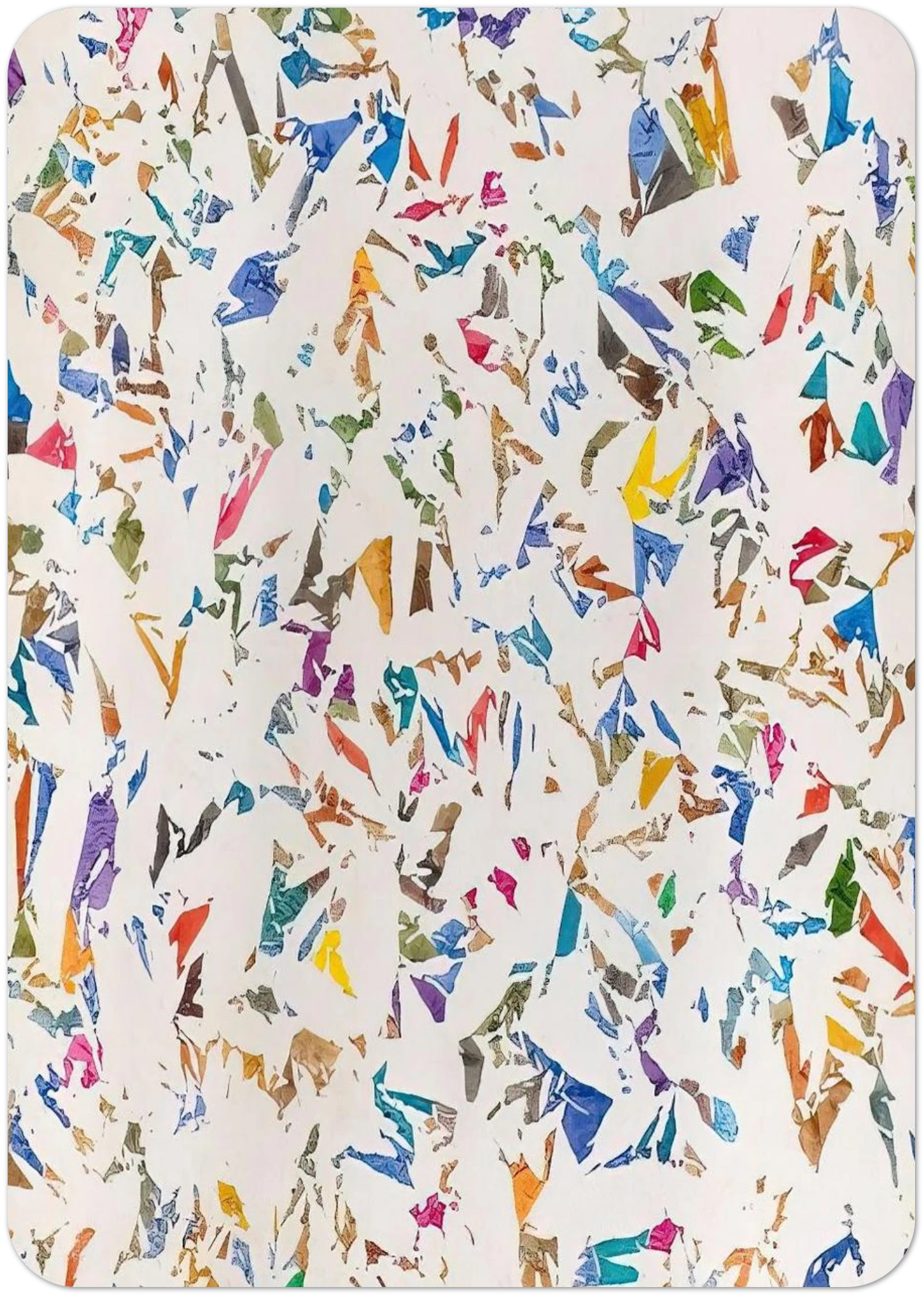Blanc - 1974 By Simon Hantai Pack of 10 Post Cards | Simon Hantai Post Cards | A6 (10.5 x 14.8 cm) - 4.1 x 5.8 inches