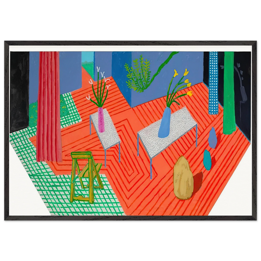 David Hockney N23 - David Hockney 70x100 cm / 28x40 inches Framed Art Print – Black Wooden Frame | David Hockney Art | Artwork by David Hockney