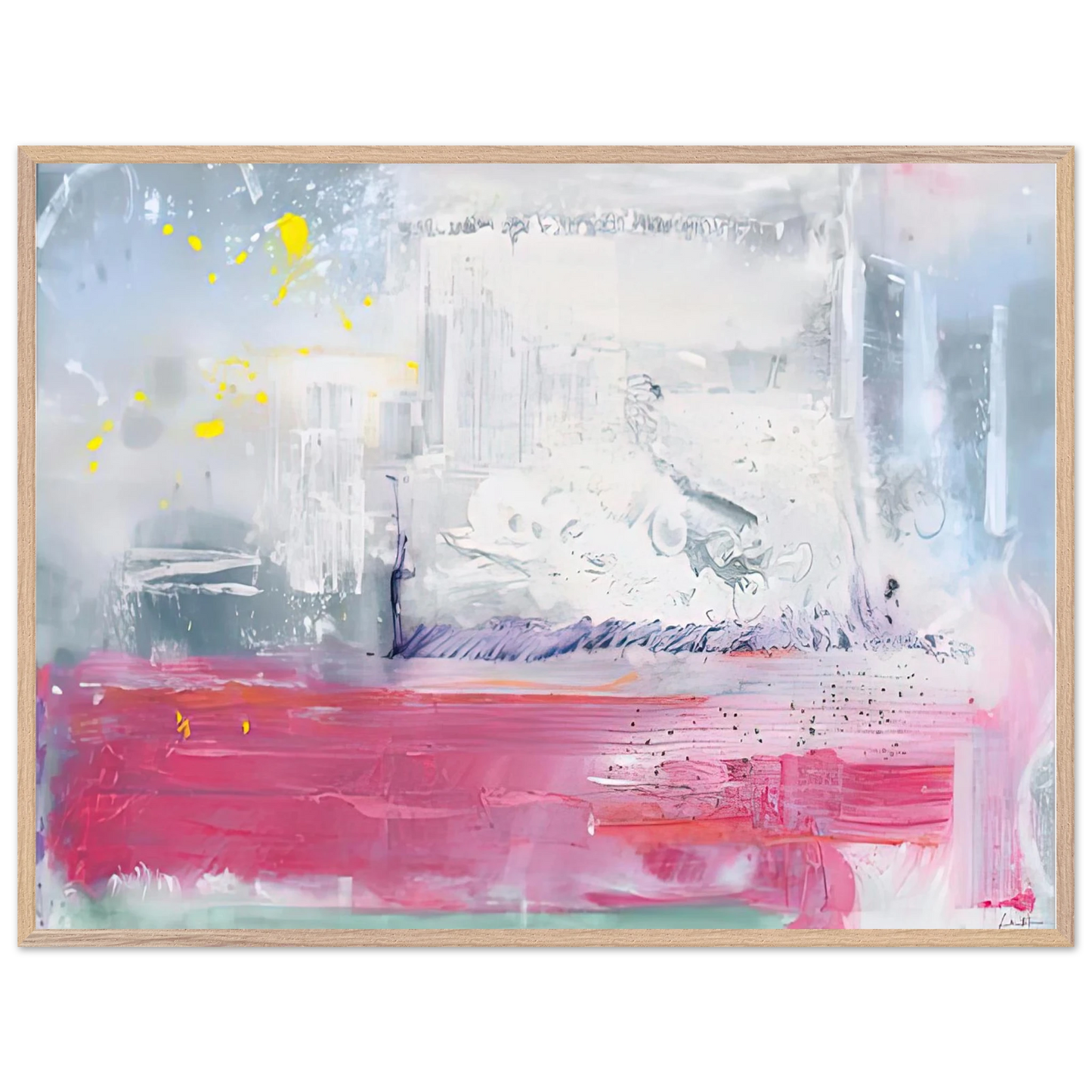 Helen Frankenthaler - Hot Ice, 1990- Wall Art - 60x80 cm / 24x32 inches - Fine Art Poster-canvas - -