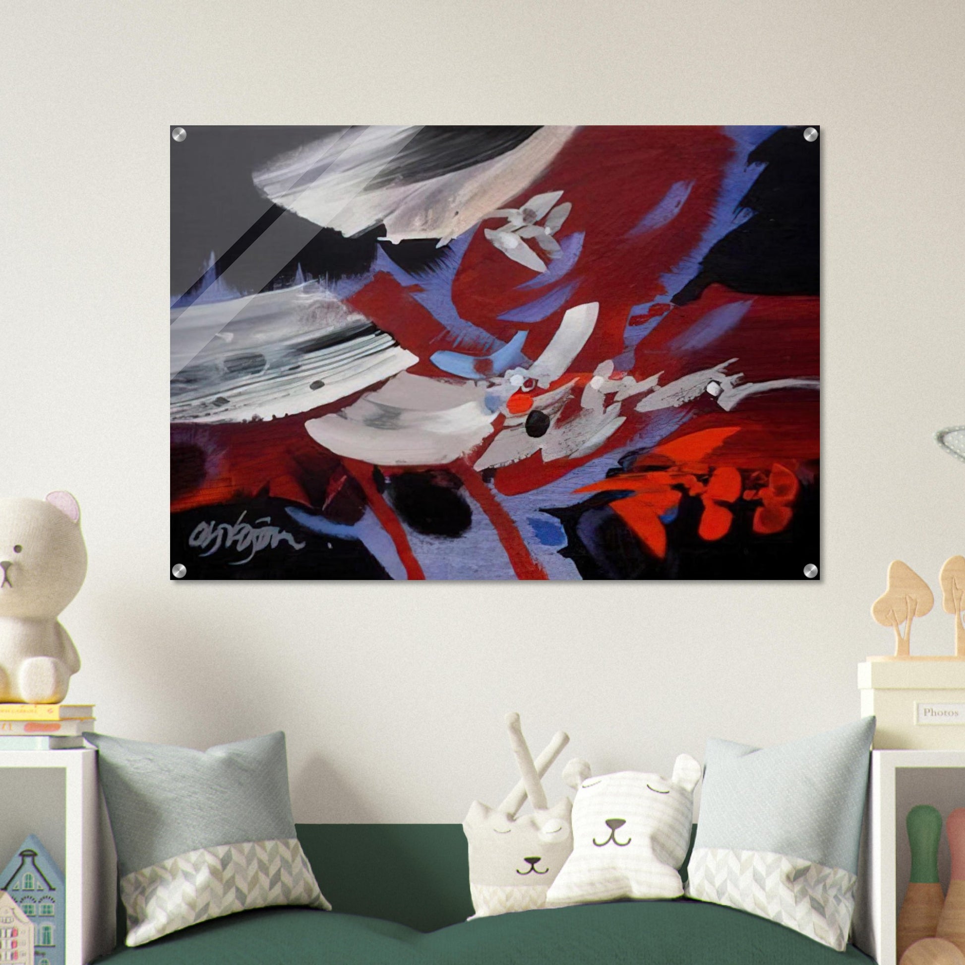 VIENTOS 1989 - Alejandro Obregon Acrylic Print - 70x100 cm / 28x40″ inches | Alejandro Obregon Wall Art | Alejandro Obregon Prints