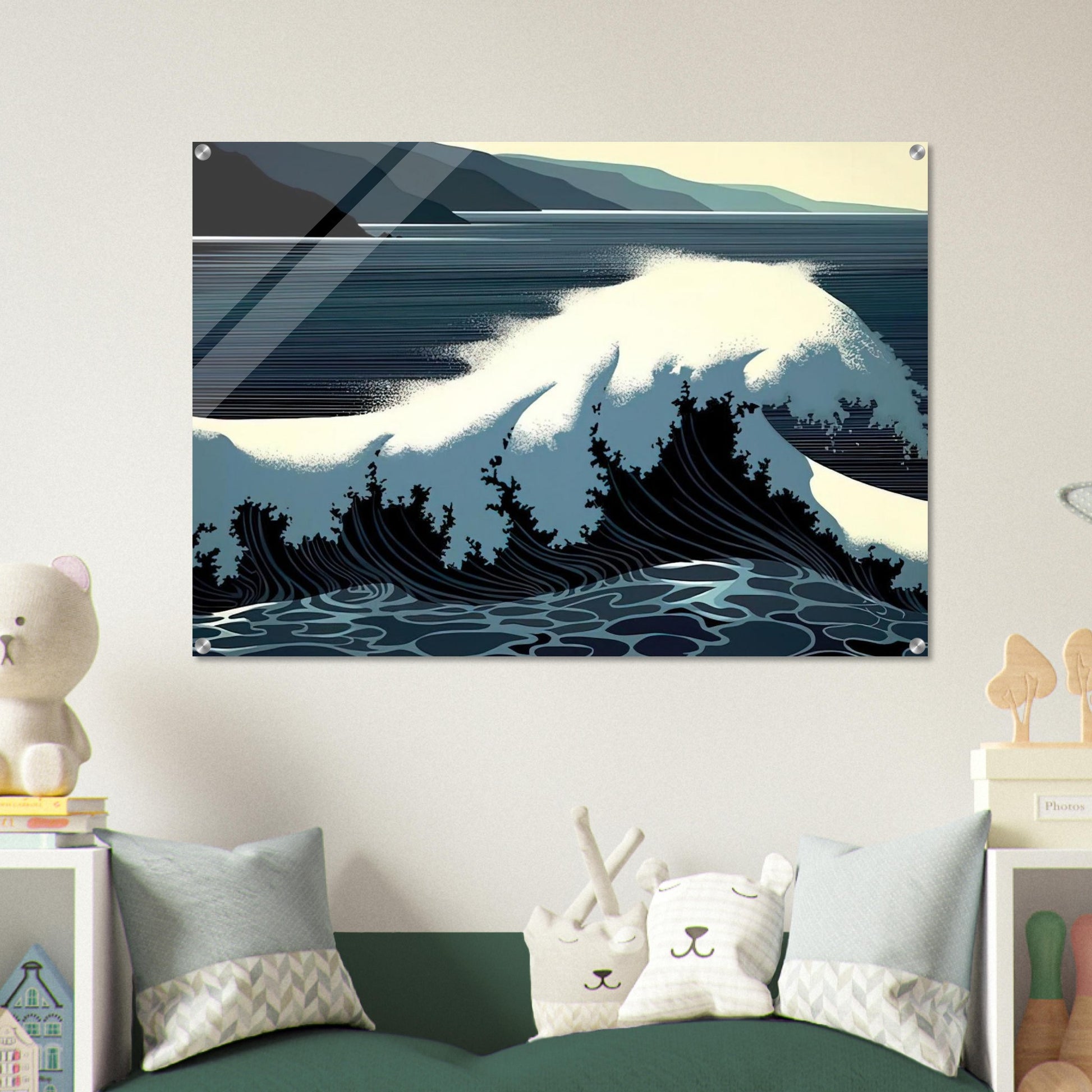 A Sounding of Surf - Eyvind Earle Acrylic Print - 70x100 cm / 28x40″ inches