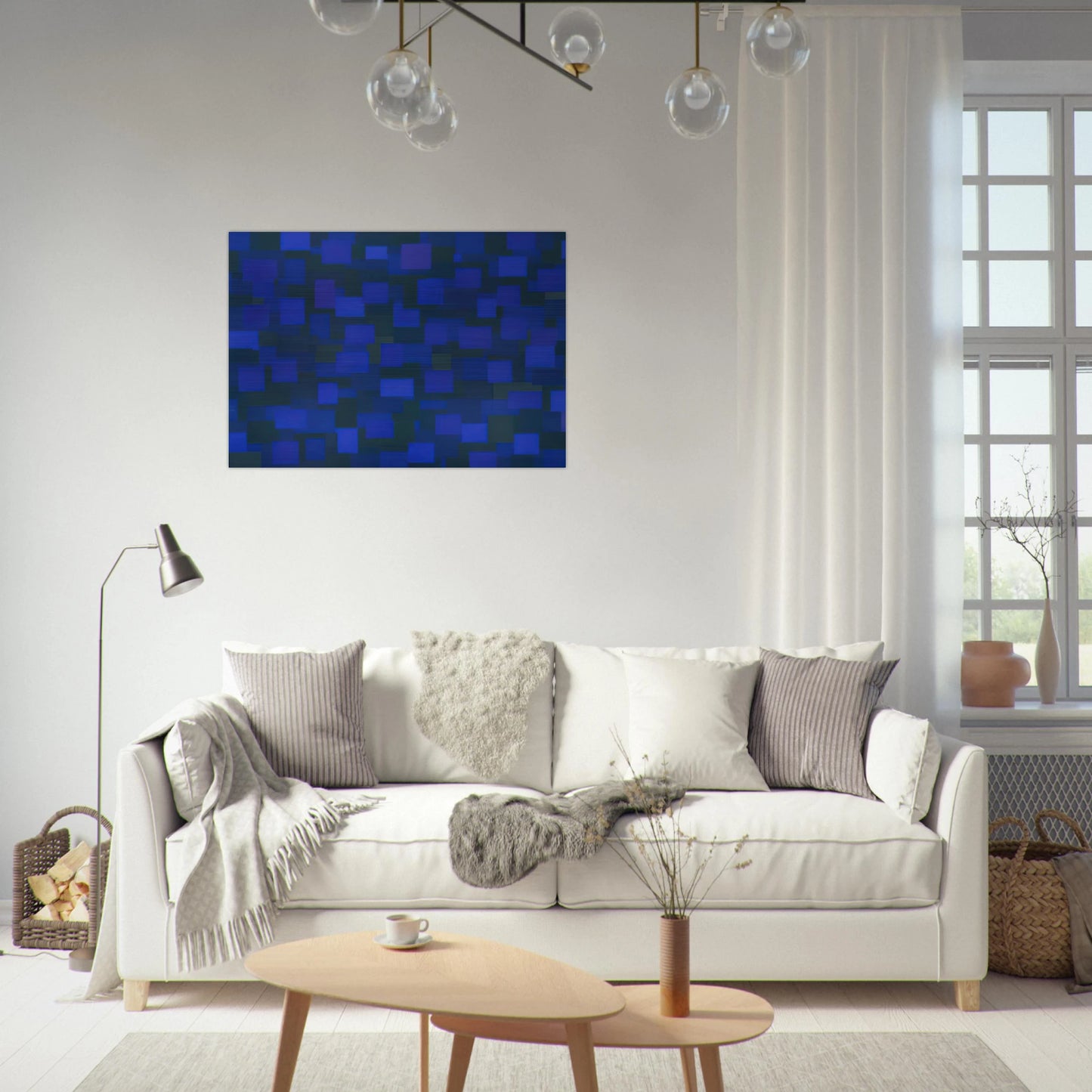 Number 88 Blue - 1950 - Ad Reinhardt Brushed Aluminum Print - 70x100 cm / 28x40 inches | Ad Reinhardt Aluminum Print | Ad Reinhardt Prints