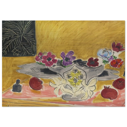 ANEMONES ET GRENADES 1946 - Henri Matisse Brushed Aluminum Print - 70x100 cm / 28x40 inches | Henri Matisse Aluminum Print | Henri Matisse Prints