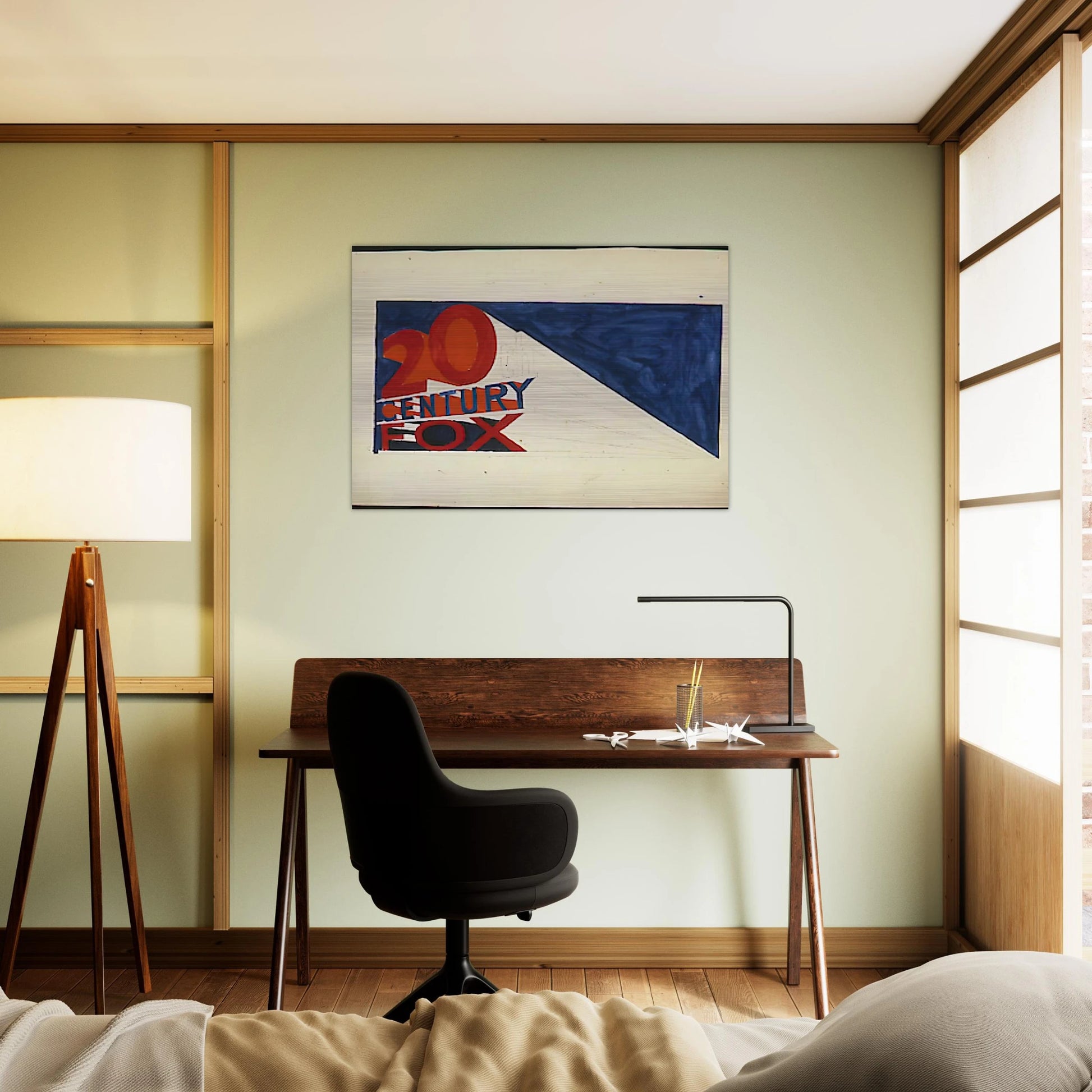 TRADEMARK 6 1962 - Edward Ruscha Brushed Aluminum Print - 70x100 cm / 28x40 inches | Edward Ruscha Aluminum Print | Edward Ruscha Prints