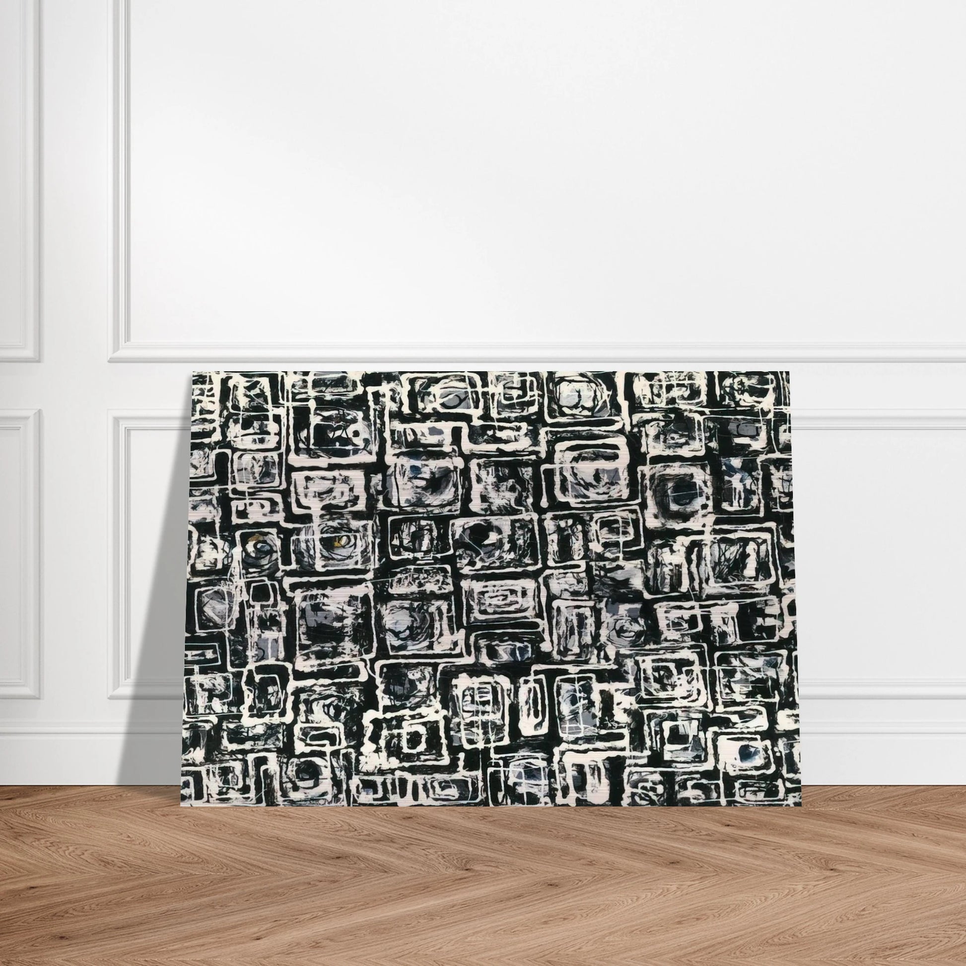 White Squares - Lee Krasner Brushed Aluminum Print - 70x100 cm / 28x40 inches | Lee Krasner Aluminum Print | Lee Krasner Prints