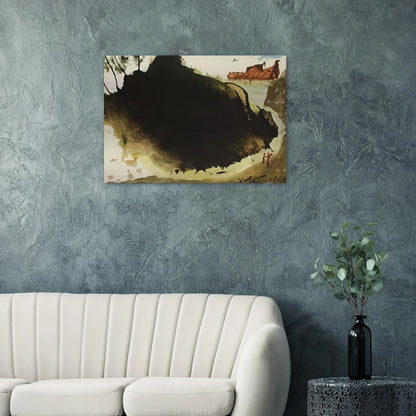 AQUAE DILUVII SUPER TERRAM GENESIS 6 17 1967 - Salvador Dali Brushed Aluminum Print - 70x100 cm / 28x40 inches | Salvador Dali Aluminum Print | Salvador Dali Prints