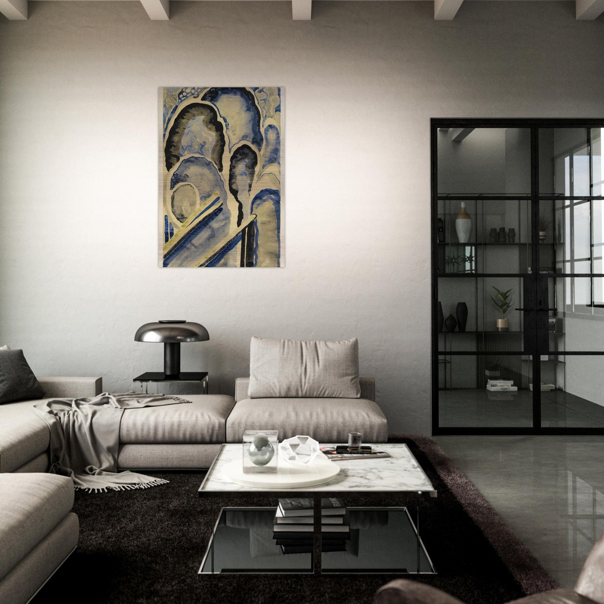 Blue-01 - Georgia O'Keeffe Brushed Aluminum Print - 70x100 cm / 28x40 inches | Georgia O'Keeffe Aluminum Print | Georgia O'Keeffe Prints