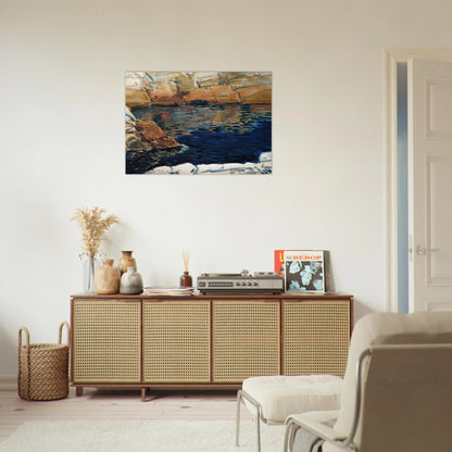 Looking into Beryl Pool - Childe Hassam Brushed Aluminum Print - 70x100 cm / 28x40 inches | Childe Hassam Aluminum Print | Childe Hassam Prints