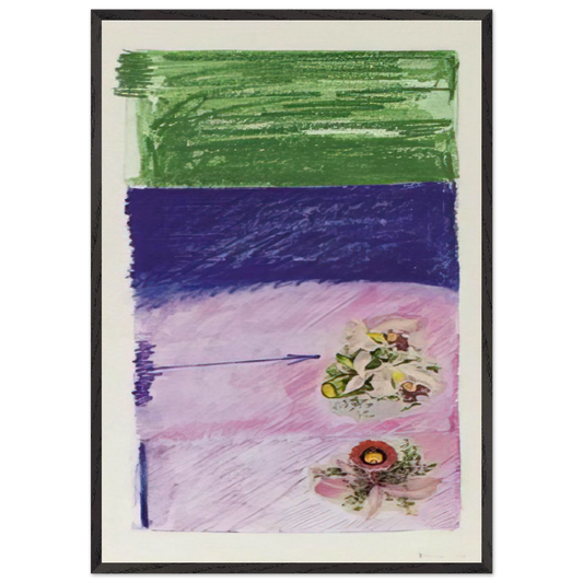 Untitled - 1978 N10 - Mira Schendel 70x100 cm / 28x40 inches Framed Art Print – Black Wooden Frame