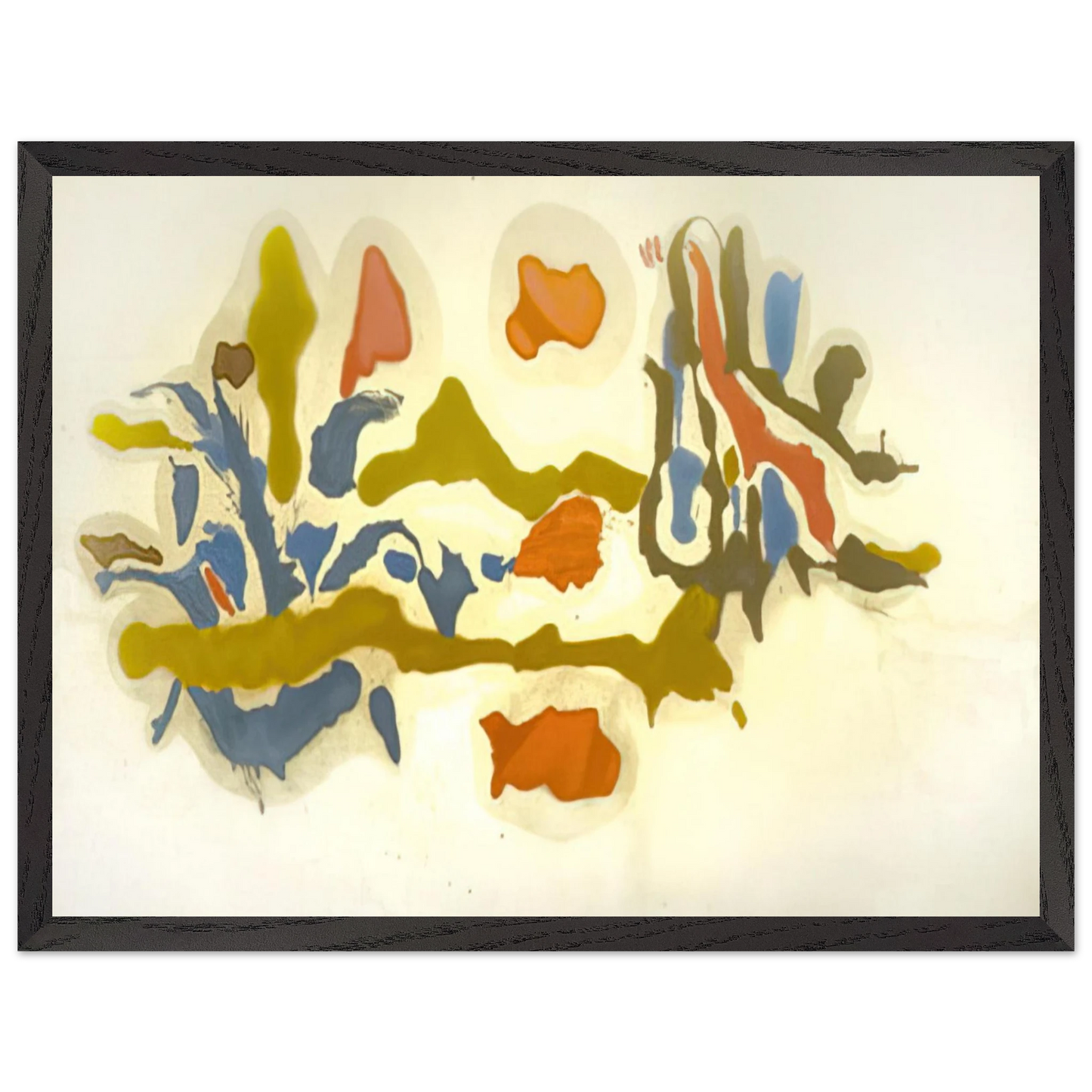 Helen Frankenthaler - Seascape with Dunes - 1962 Wall art - 27x35 cm / 11x14 inches - Fine Art Poster-canvas - -
