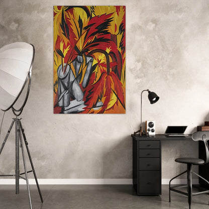 Flowers - 1912 - Natalia Goncharova Art Prints - 100x150 cm / 40x60″ inches | Natalia Goncharova Poster | Natalia Goncharova Prints