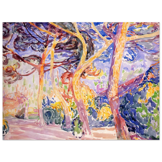 Henri-Edmond Cross - Under the Pines  75x100 cm / 30x40inches Fine Art Poster