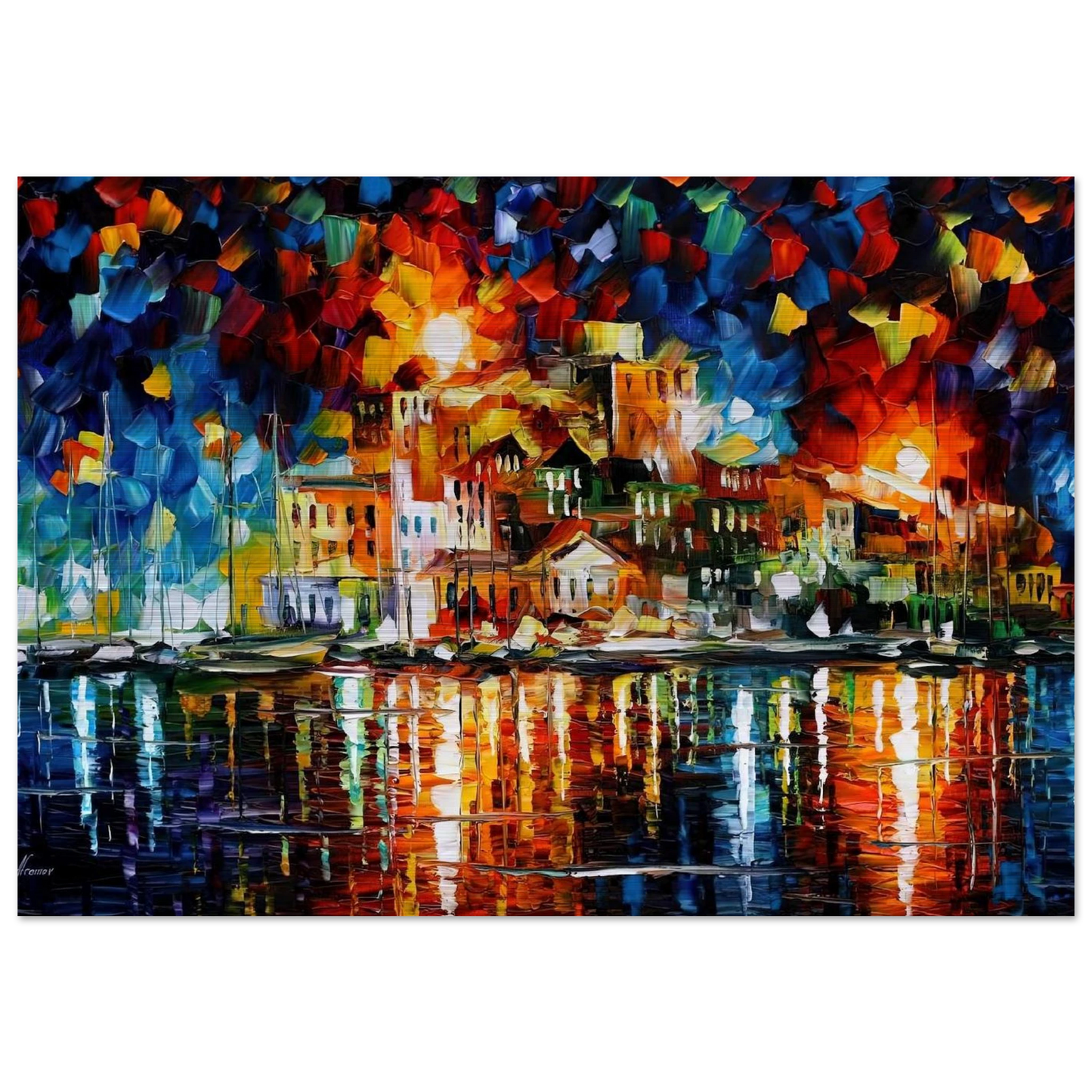Leonid Afremov - Leonid Afremov Brushed Aluminum Print - 70x100 cm / 28x40 inches | Leonid Afremov Aluminum Print | Leonid Afremov Prints