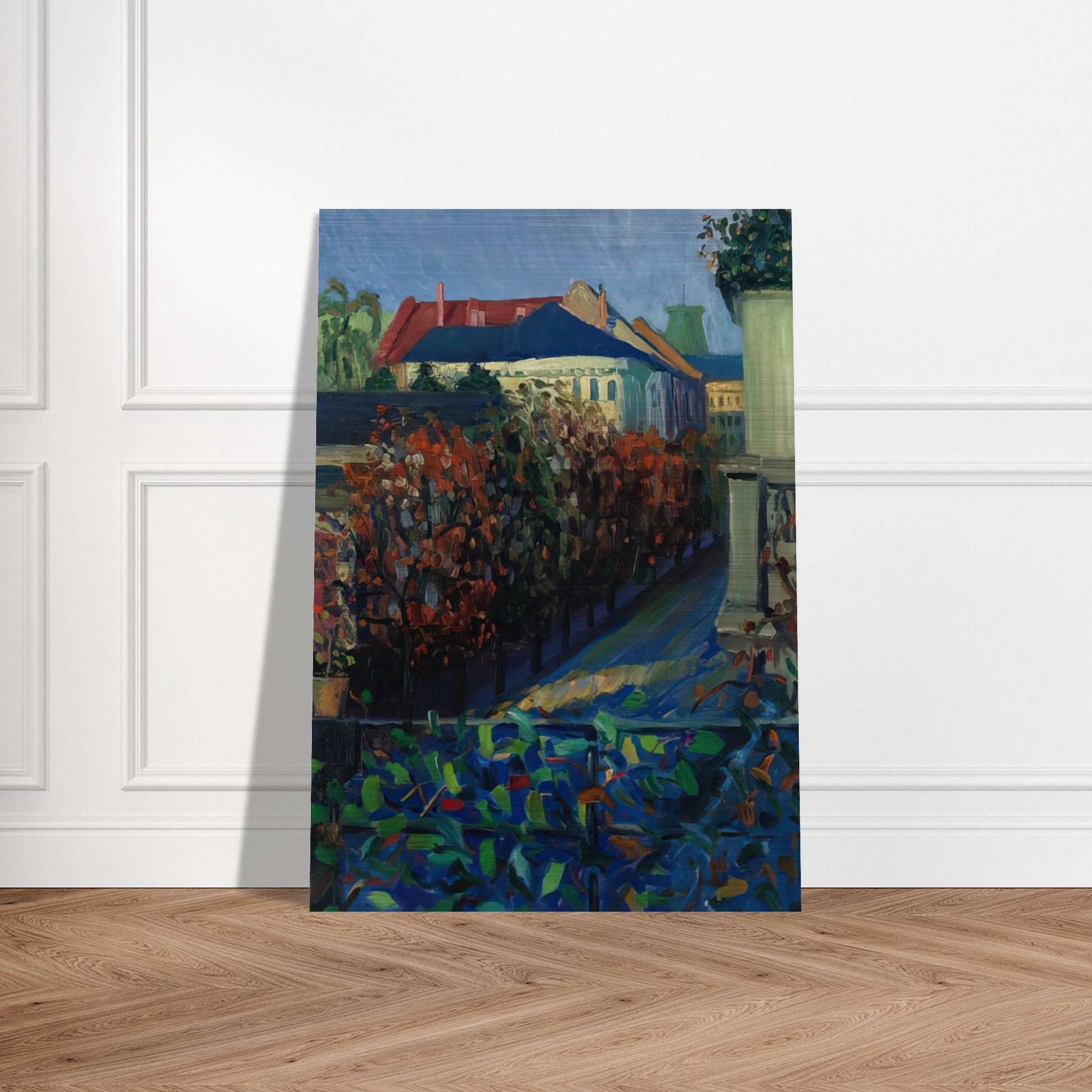 BLICK AUS DER BONNER WOHNUNG - Gabriele Munter Brushed Aluminum Print - 70x100 cm / 28x40 inches | Gabriele Munter Aluminum Print | Gabriele Munter Prints