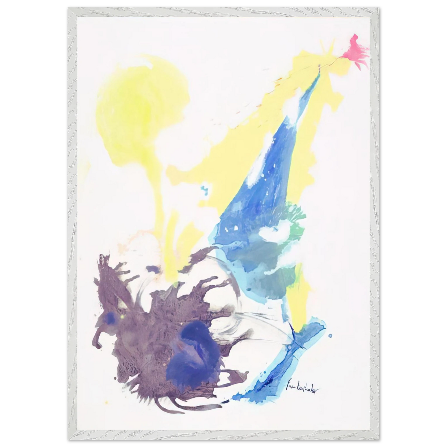 Helen Frankenthaler - Moving Day - 1961 Wall art - 45x60 cm / 18x24 inches - Premium Wooden Framed Poster With Fine Art Paper-canvas - Black frame