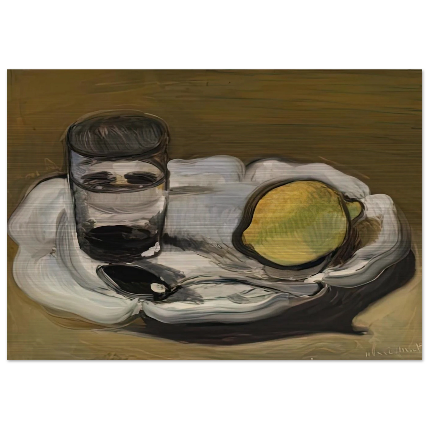 STILL LIFE WITH LEMON 1917 - Henri Matisse Brushed Aluminum Print - 70x100 cm / 28x40 inches | Henri Matisse Aluminum Print | Henri Matisse Prints