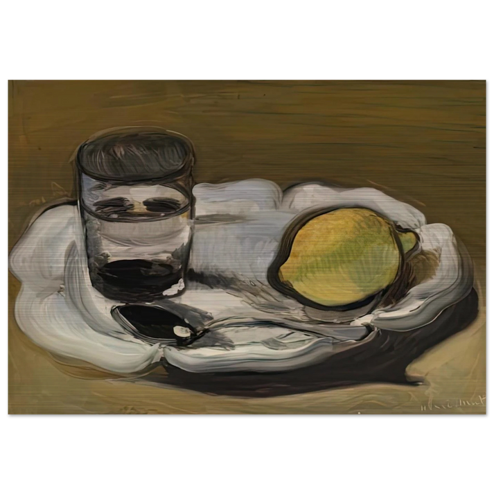 STILL LIFE WITH LEMON 1917 - Henri Matisse Brushed Aluminum Print - 70x100 cm / 28x40 inches | Henri Matisse Aluminum Print | Henri Matisse Prints