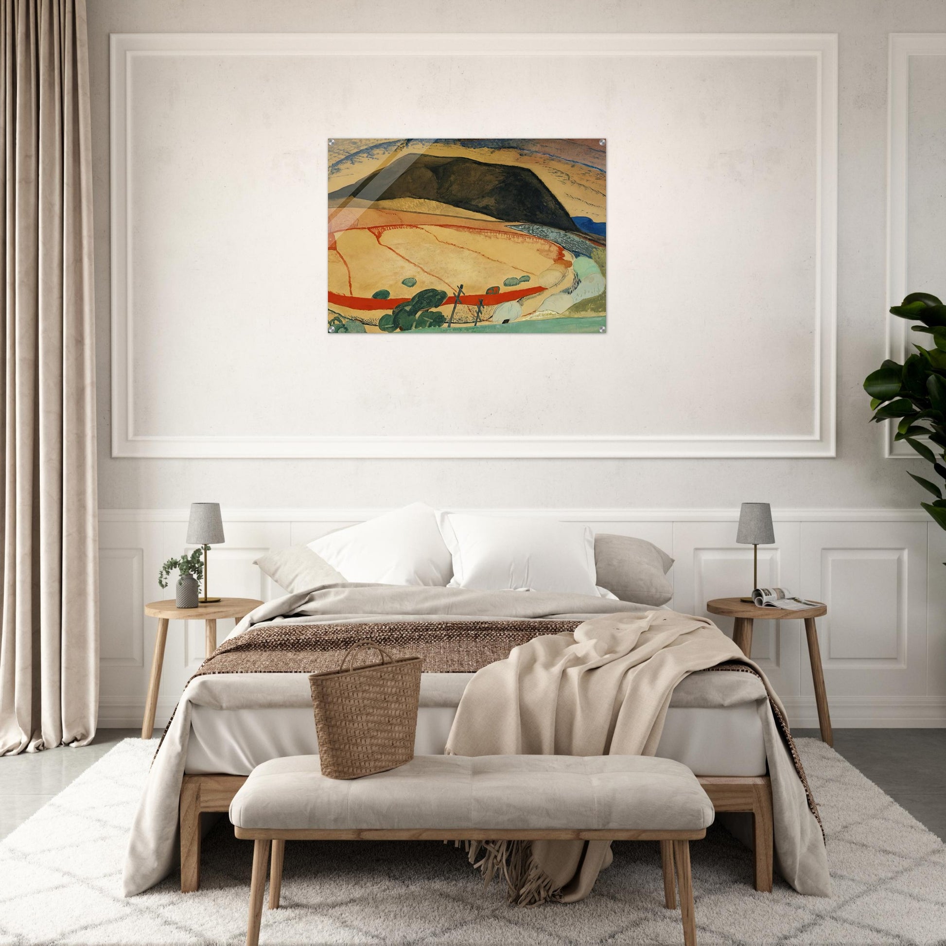 Black Mountain - 1931 - Grace Cossington Smith Acrylic Print - 70x100 cm / 28x40″ inches | Grace Cossington Smith Wall Art | Grace Cossington Smith Prints