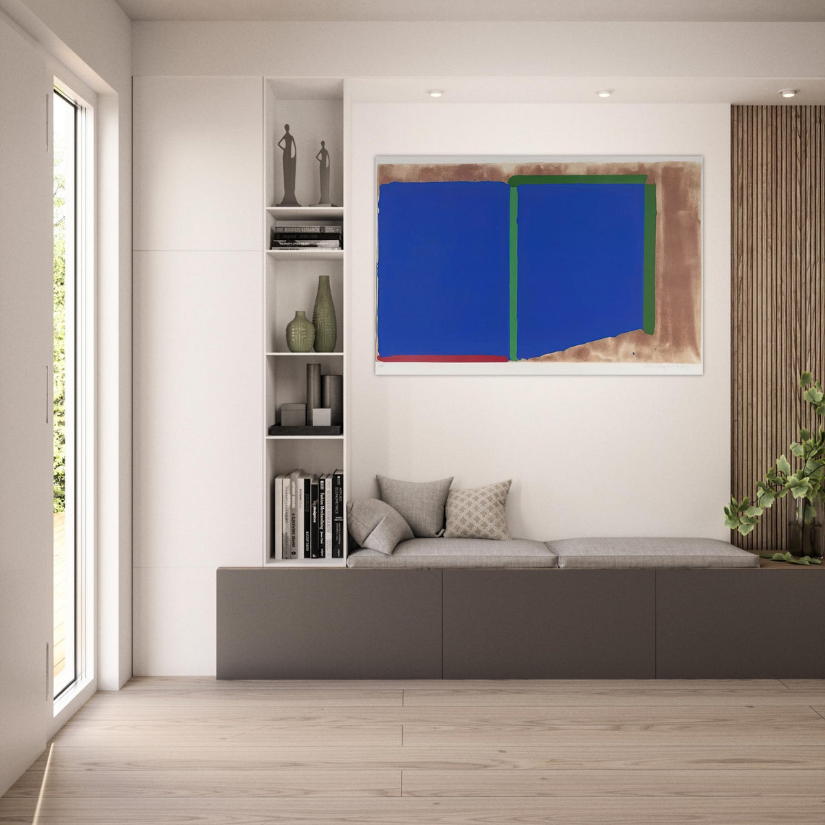 Blues, Greens - 1969 - John Hoyland Art Prints - 100x150 cm / 40x60″ inches | John Hoyland Poster | John Hoyland Prints