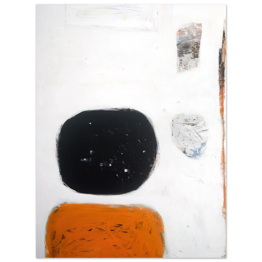 William Scott - Orange, Black and White - 1960  75x100 cm / 30x40inches Fine Art Poster