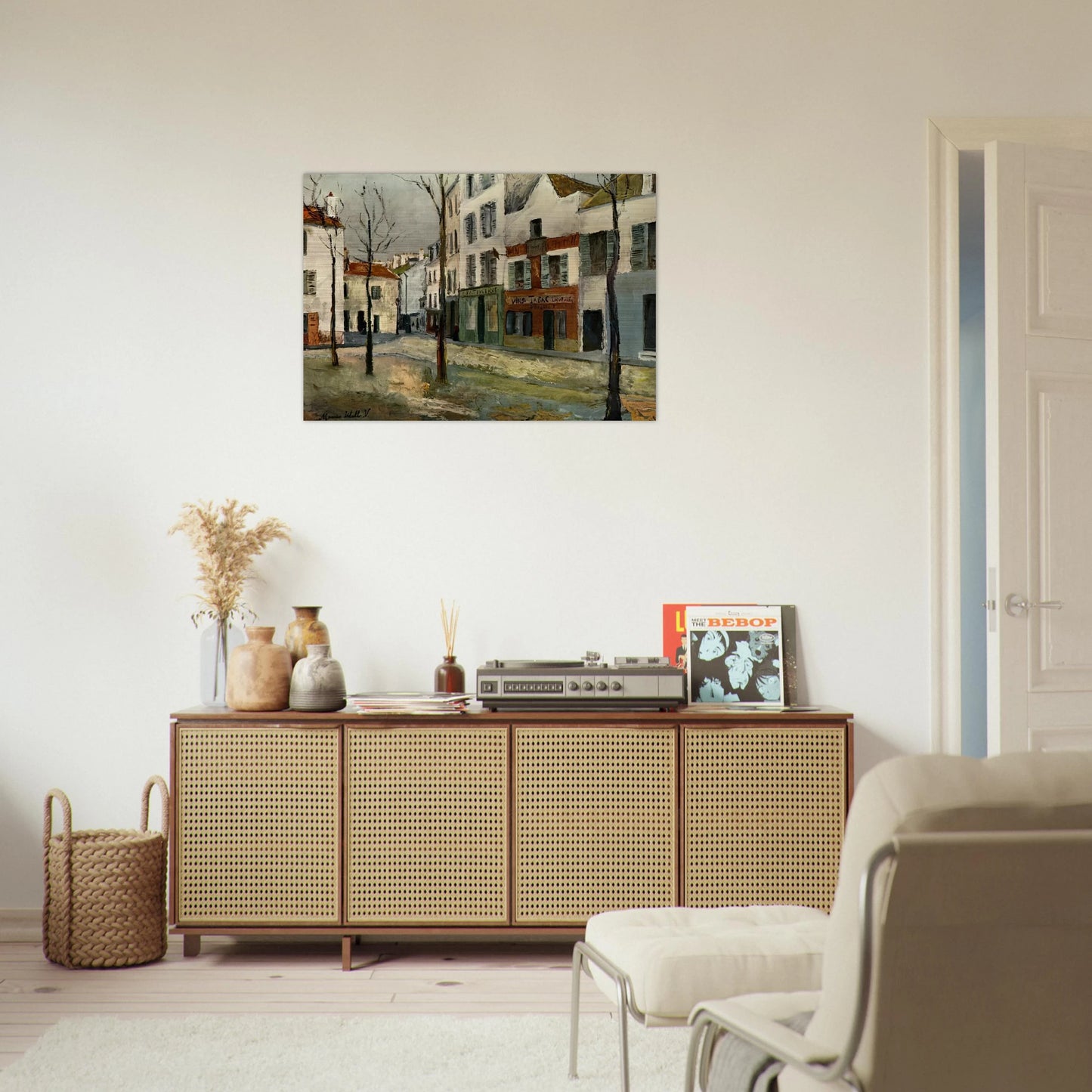 SQUARE TERTRE ON MONTMARTRE 2 - Maurice Utrillo Brushed Aluminum Print - 70x100 cm / 28x40 inches | Maurice Utrillo Aluminum Print | Maurice Utrillo Prints