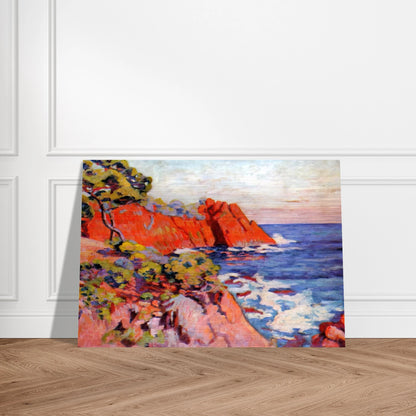 Rochers sur la Côte à Agay - 1907 - Armand Guillaumin Brushed Aluminum Print - 70x100 cm / 28x40 inches | Armand Guillaumin Aluminum Print | Armand Guillaumin Prints