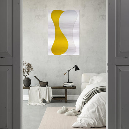Yellow White [Sun] - 1959 - Leon Polk Smith Brushed Aluminum Print - 70x100 cm / 28x40 inches | Leon Polk Smith Aluminum Print | Leon Polk Smith Prints