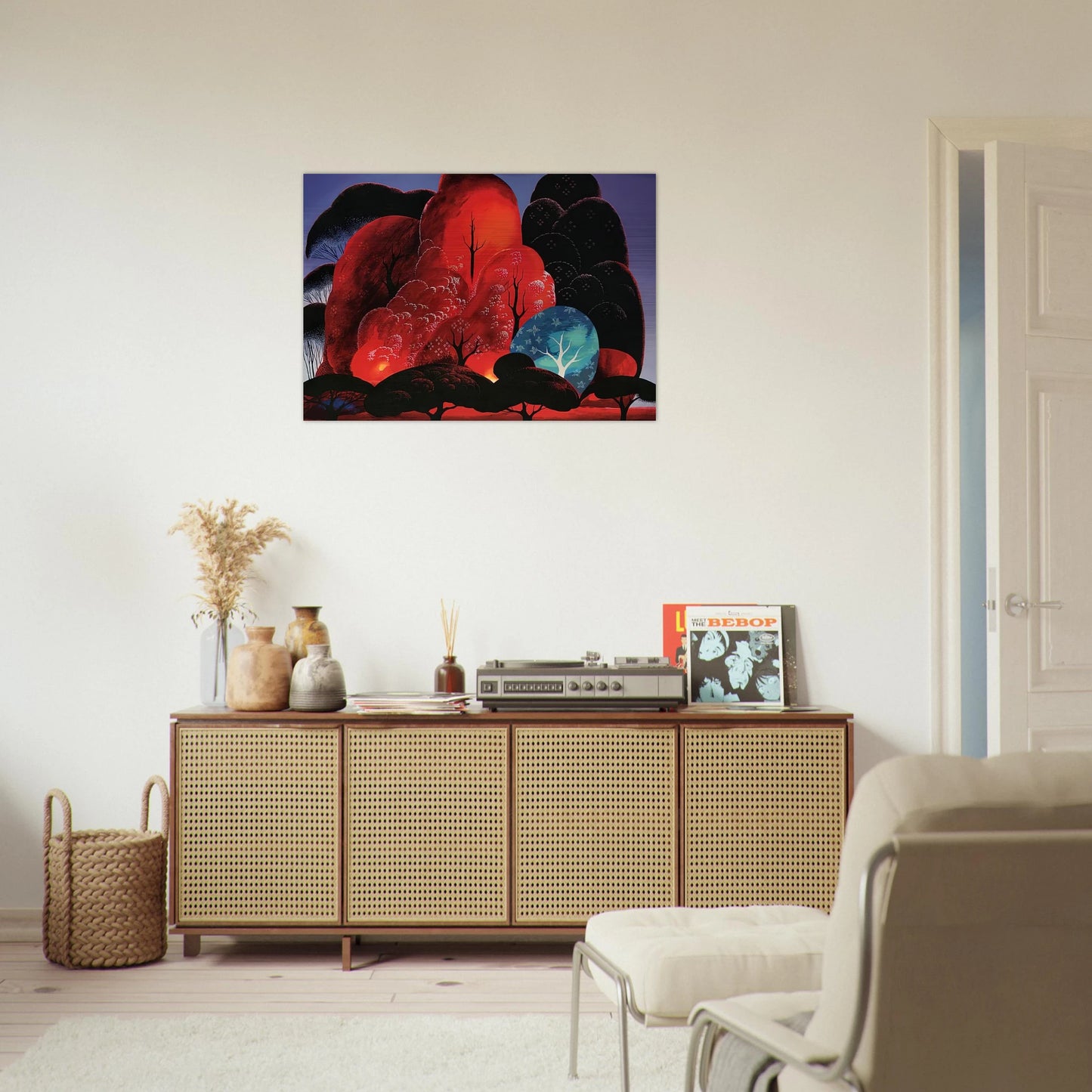 Blazing Glory - Eyvind Earle Brushed Aluminum Print - 70x100 cm / 28x40 inches | Eyvind Earle Aluminum Print | Eyvind Earle Prints