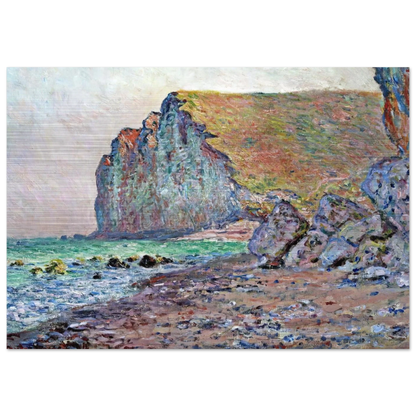 Cliffs of Les Petites-Dalles - claude monet Brushed Aluminum Print - 70x100 cm / 28x40 inches | claude monet Aluminum Print | claude monet Prints