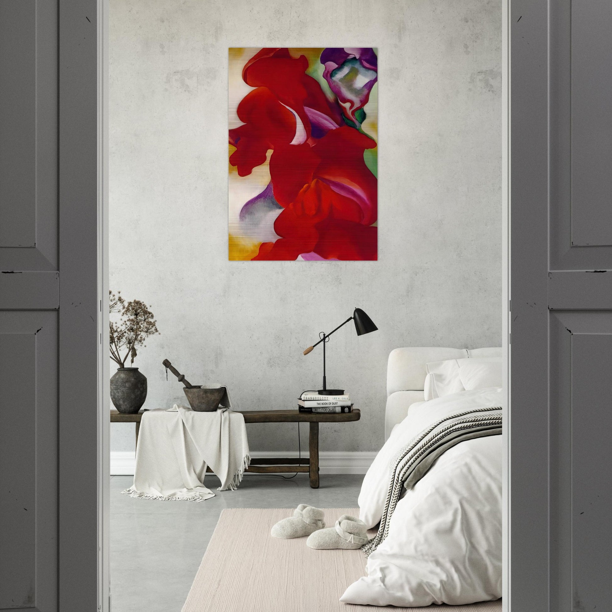 Red Snapdragons - Georgia O'Keeffe Brushed Aluminum Print - 70x100 cm / 28x40 inches | Georgia O'Keeffe Aluminum Print | Georgia O'Keeffe Prints