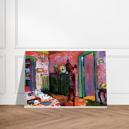 INTERIOR MY DINING ROOM 1909 - Wassily Kandinsky Brushed Aluminum Print - 70x100 cm / 28x40 inches | Wassily Kandinsky Aluminum Print | Wassily Kandinsky Prints