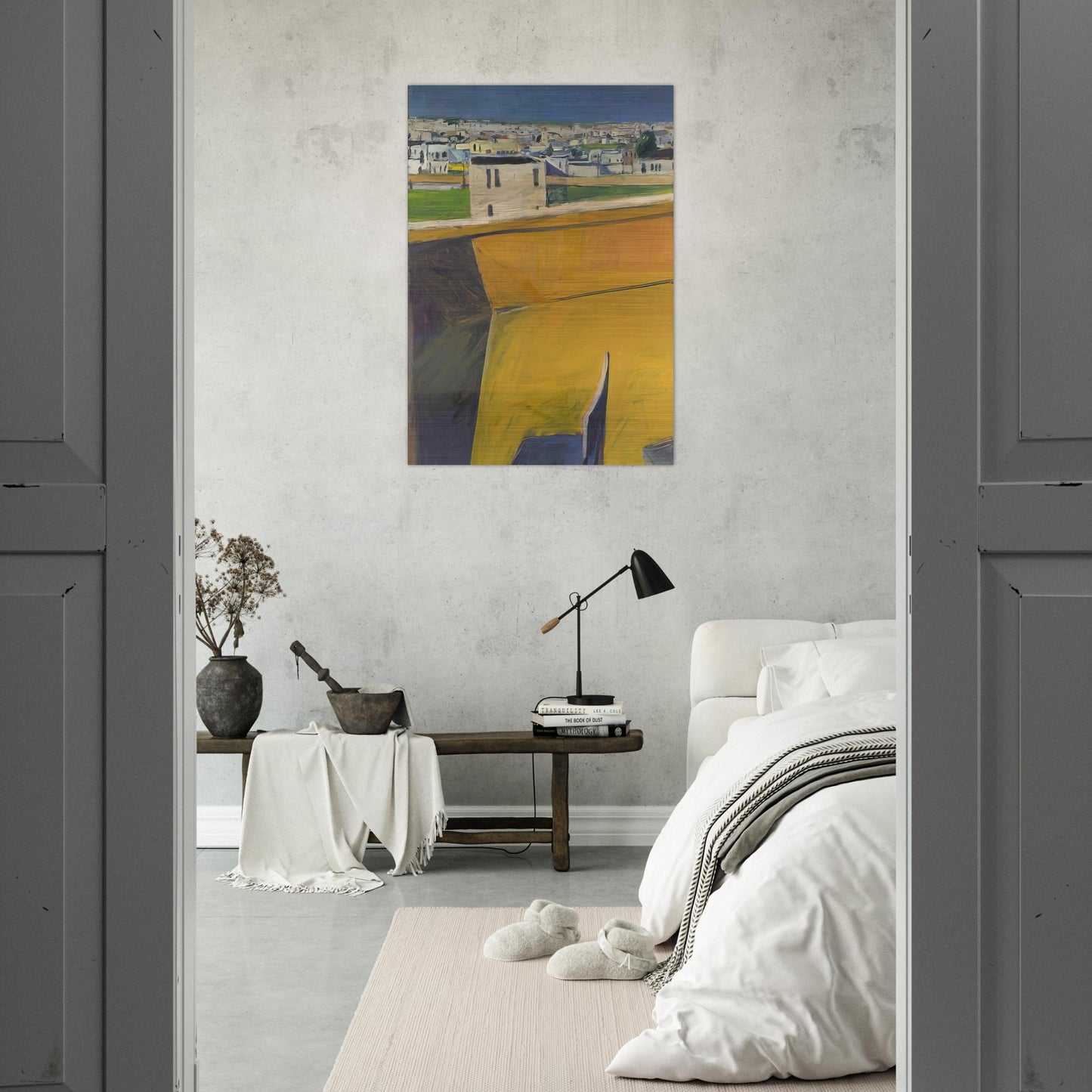 Yellow Porch - Richard Diebenkorn Brushed Aluminum Print - 70x100 cm / 28x40 inches | Richard Diebenkorn Aluminum Print | Richard Diebenkorn Prints