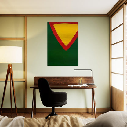 Purple Triangle - Al Held Brushed Aluminum Print - 70x100 cm / 28x40 inches | Al Held Aluminum Print | Al Held Prints