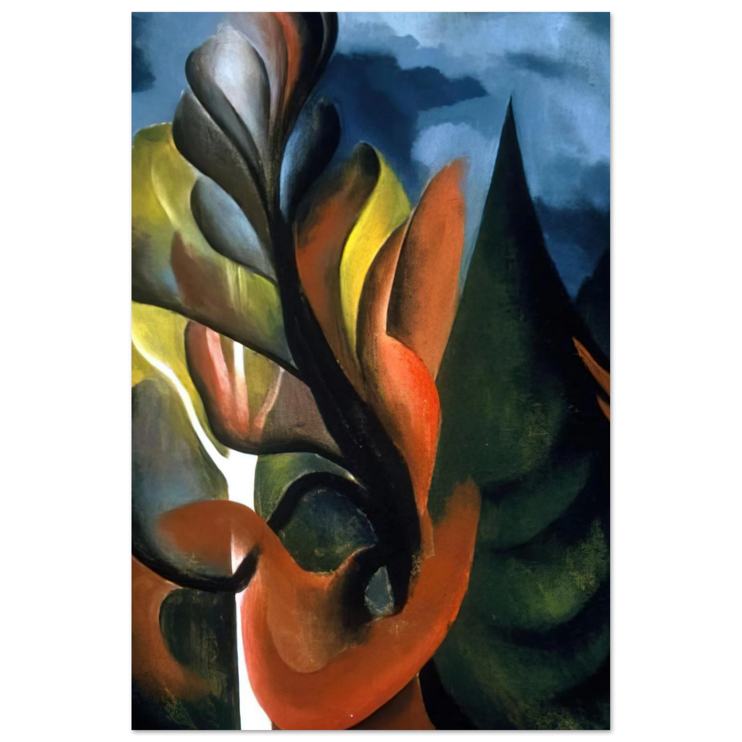 Georgia O'Keeffe - Maple and Cedar, Lake George Fine Art Poster