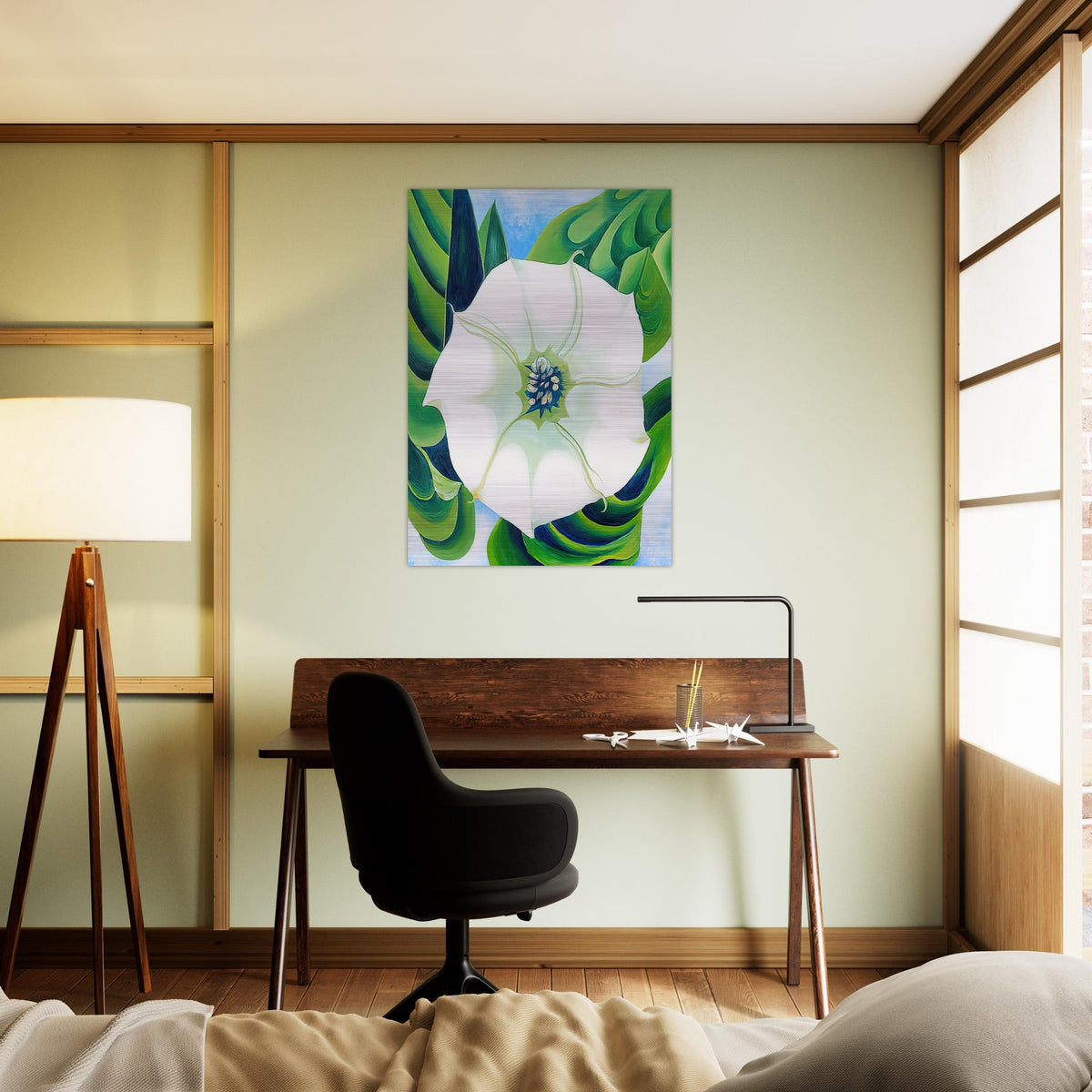 Jimson Weed - Georgia O'Keeffe Brushed Aluminum Print - 70x100 cm / 28x40 inches | Georgia O'Keeffe Aluminum Print | Georgia O'Keeffe Prints