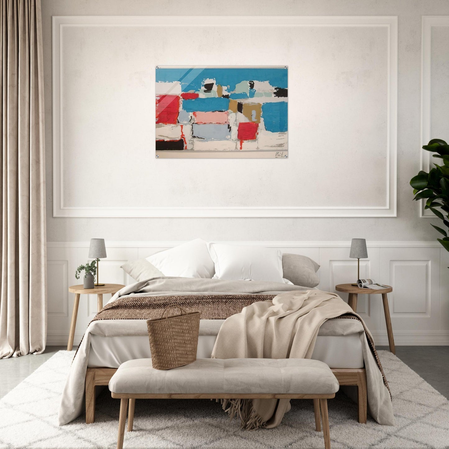 Méditerranée 01 - Art Informel - Nicolas de Stael Acrylic Print - 70x100 cm / 28x40″ inches