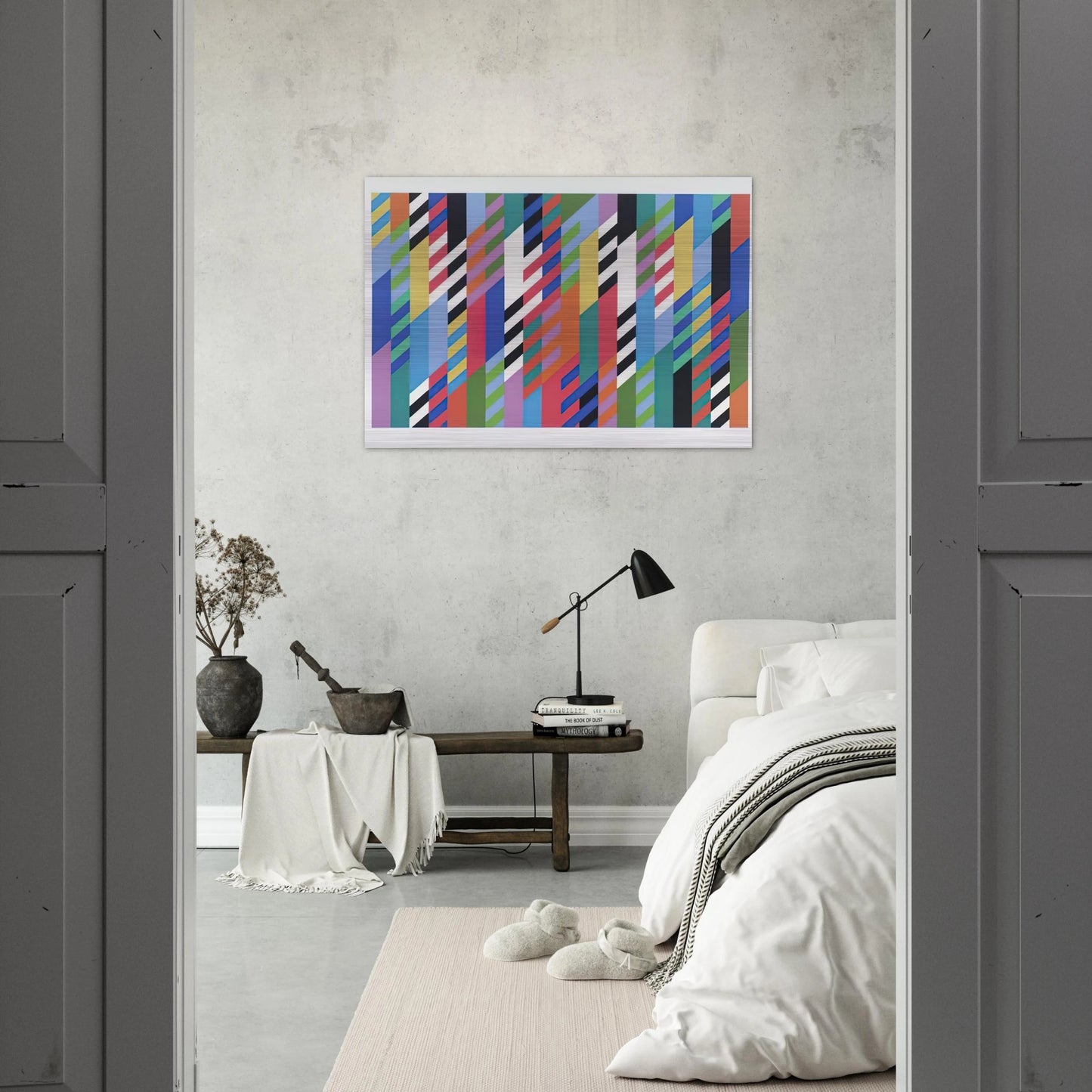 FETE 1989 - Bridget Riley Brushed Aluminum Print - 70x100 cm / 28x40 inches | Bridget Riley Aluminum Print | Bridget Riley Prints