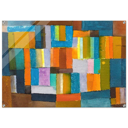 Composition in Orange and Blue-Green - 1957 - Johannes Itten Acrylic Print - 70x100 cm / 28x40″ inches
