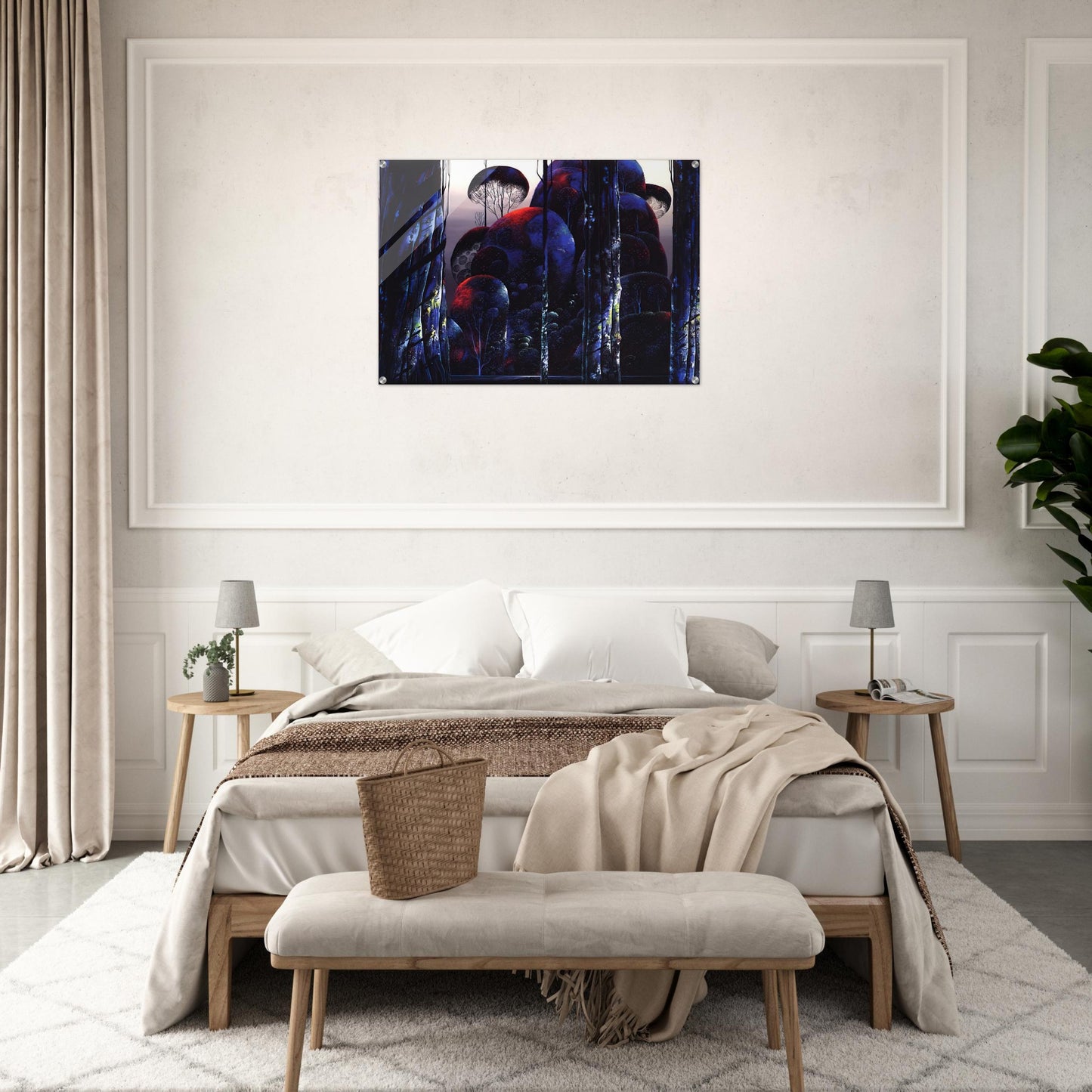 Trees Draped in Autumn - Eyvind Earle Acrylic Print - 70x100 cm / 28x40″ inches