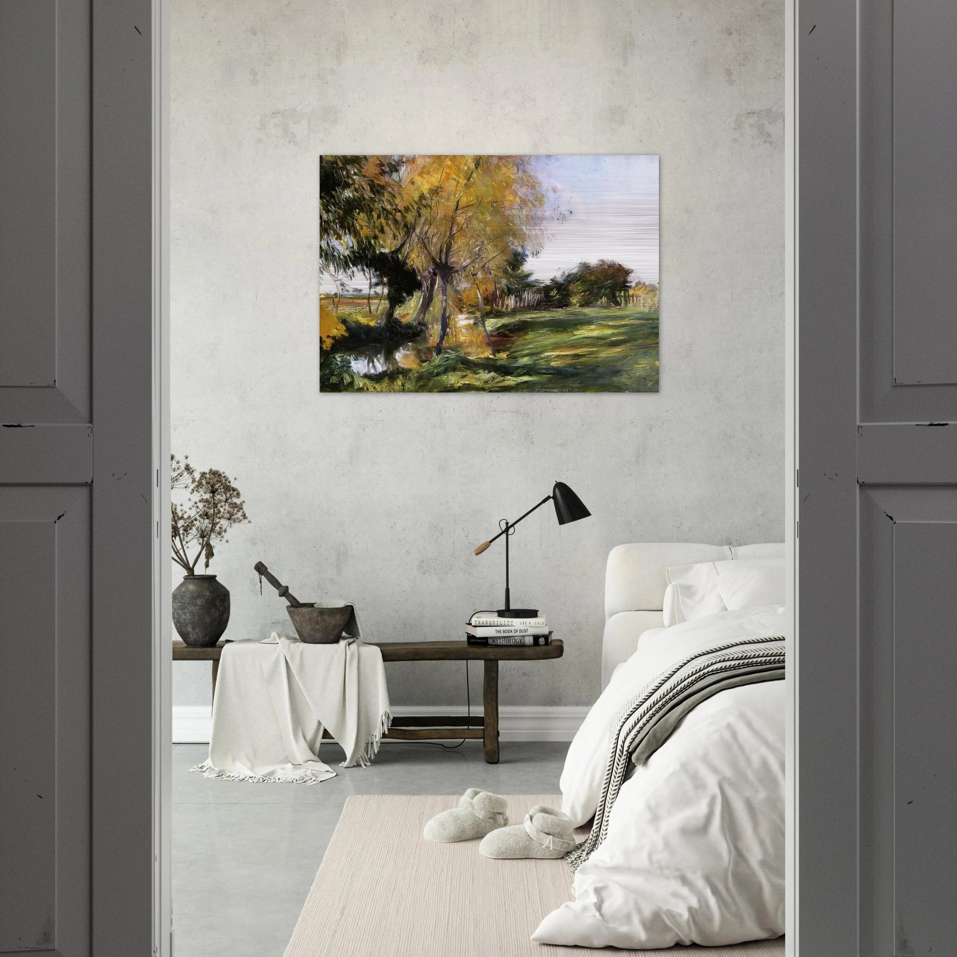 Landscape at Broadway - John Singer Sargent Brushed Aluminum Print - 70x100 cm / 28x40 inches | John Singer Sargent Aluminum Print | John Singer Sargent Prints