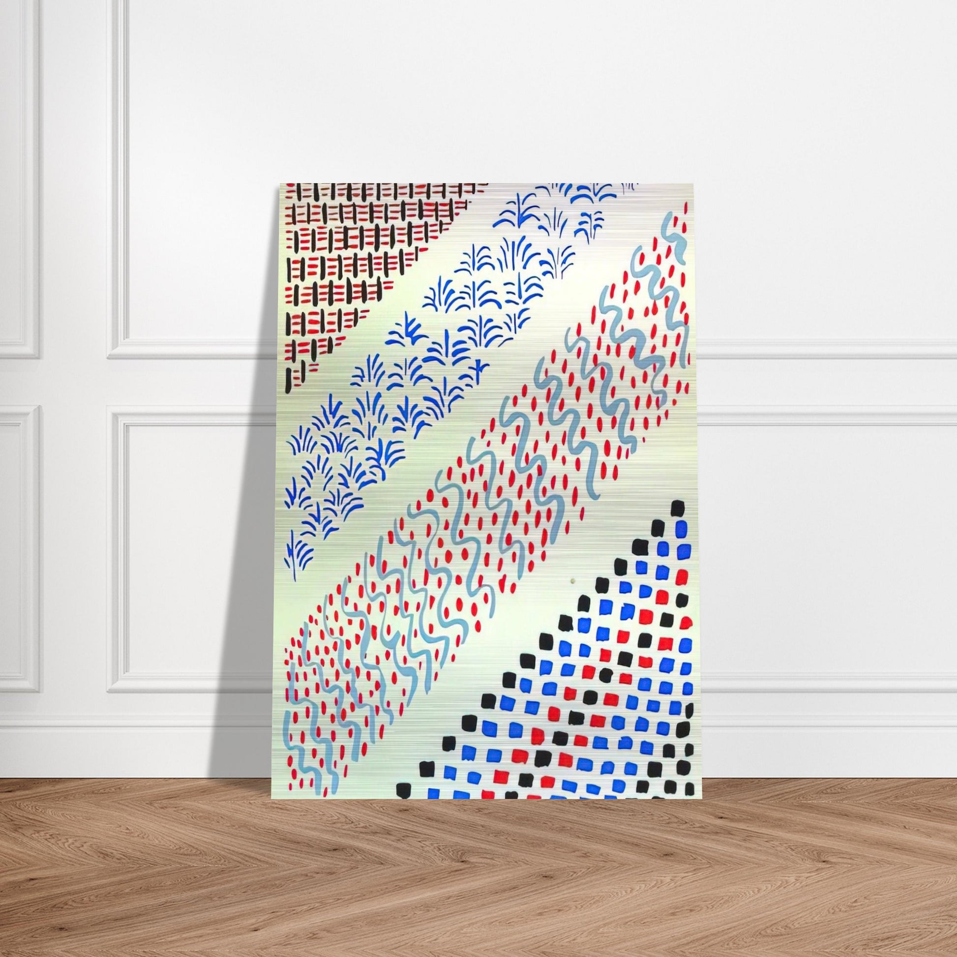 COMPOSITION 27 - Sonia Delaunay Brushed Aluminum Print - 70x100 cm / 28x40 inches | Sonia Delaunay Aluminum Print | Sonia Delaunay Prints