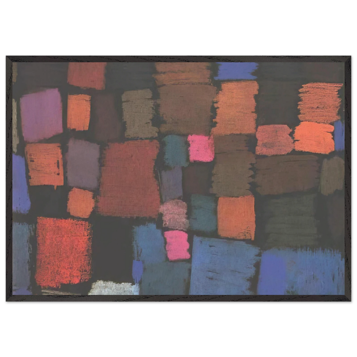 COMING TO BLOOM 1934 - Paul Klee 70x100 cm / 28x40 inches Framed Art Print – Black Wooden Frame