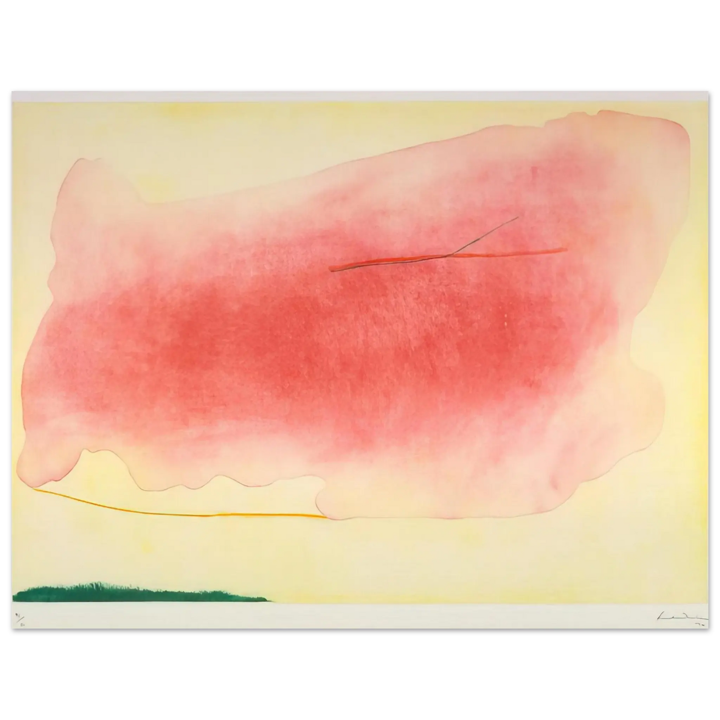 Helen Frankenthaler - Nepenthe - 1972 Wall art - 13x18 cm / 5x7 Inches - Premium Wooden Framed Poster With Fine Art Paper - Black frame
